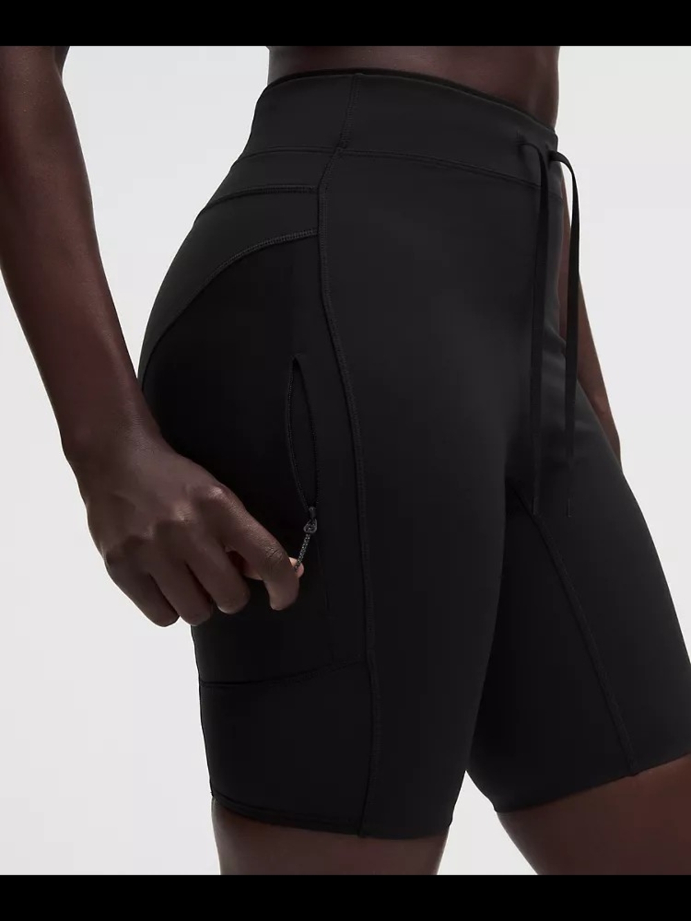 lululemon athletica Black High-Rise Bike Shorts with Zip Pocket